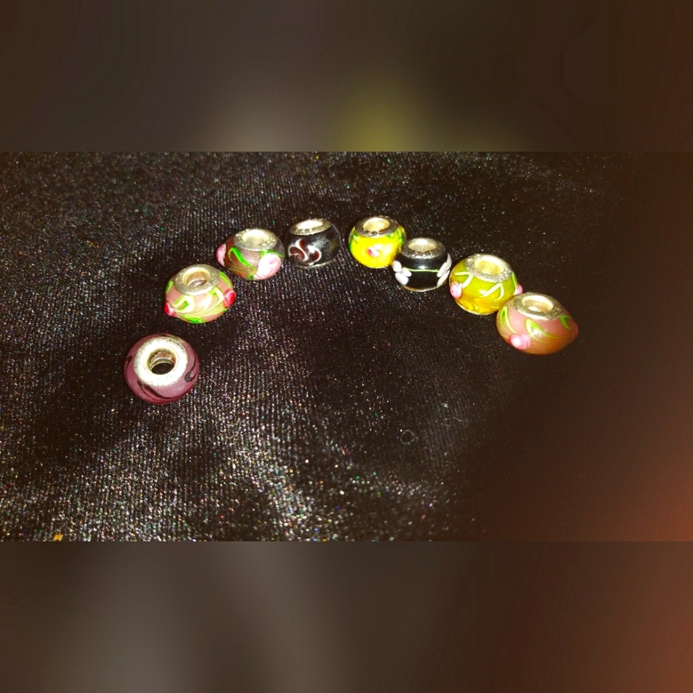 Murano style glass beads for pandora bracelets